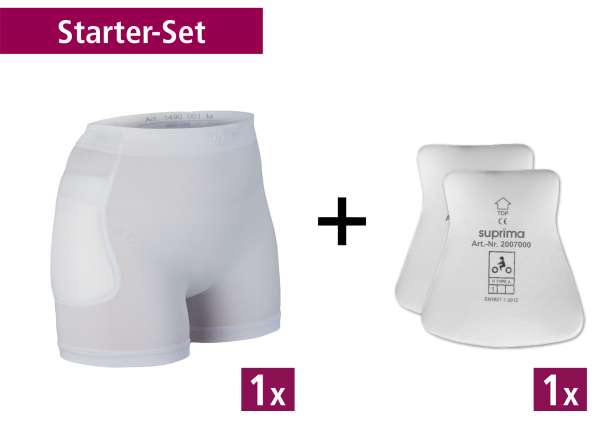 Suprima Hüftprotektor-Set 1 Slip + 2 Protektoren